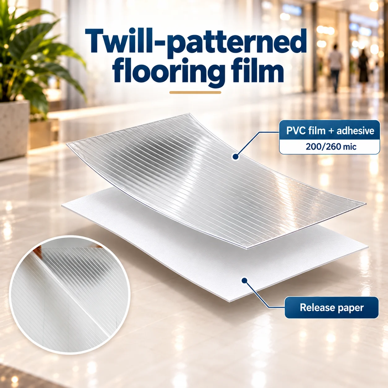 Diagonal-pattern cold lamination film 200/260mic（CLF 18/CLF 19） image 2