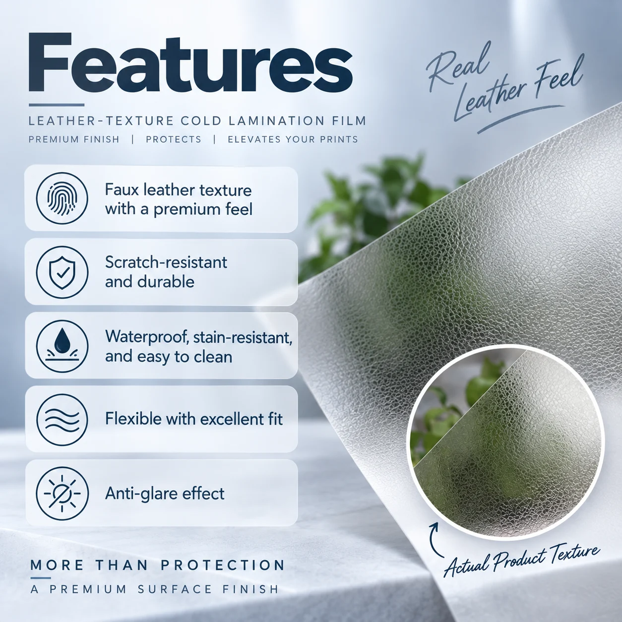 Textured cold lamination film 100mic （CLF 30） image 3