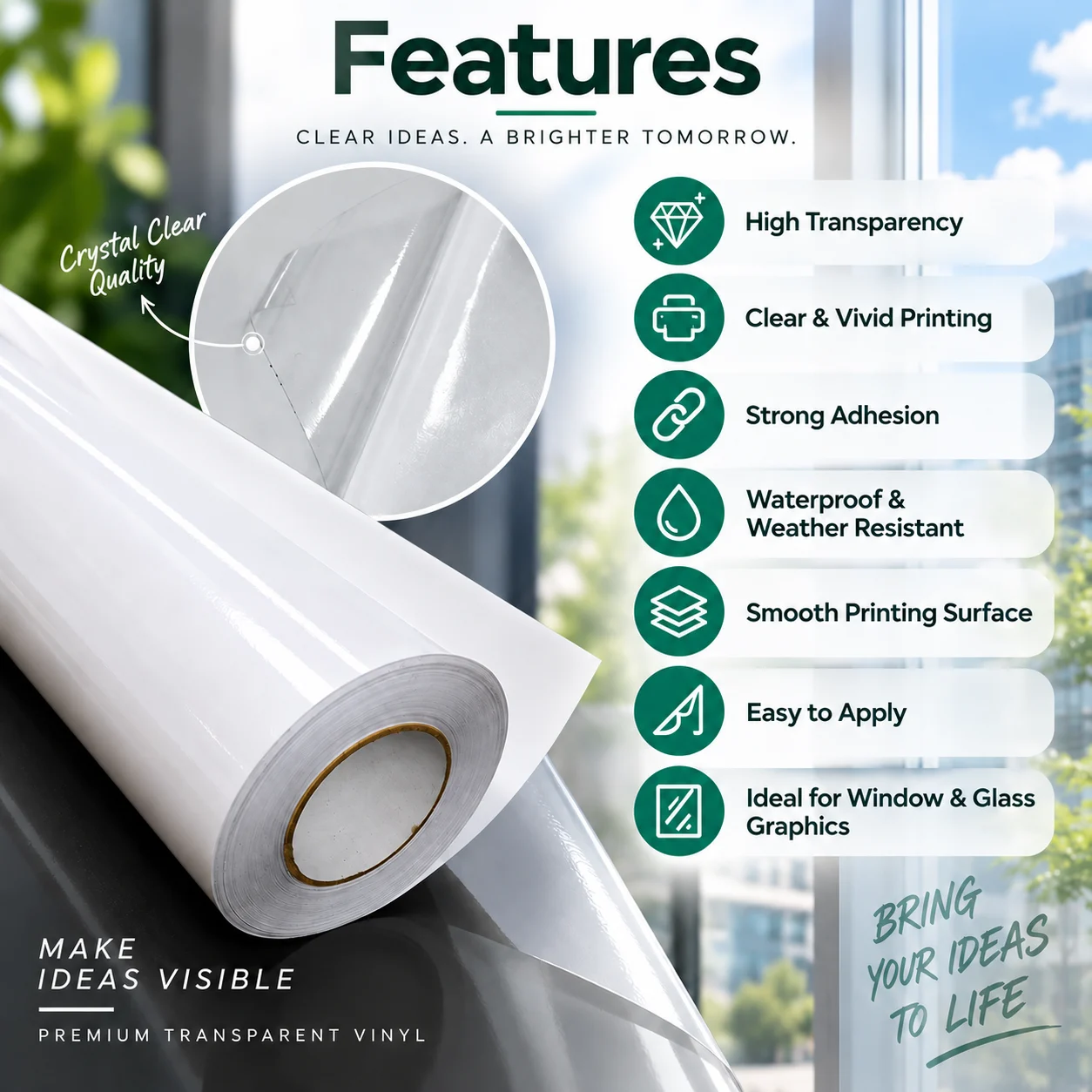 Removable transparent vinyl 100 mic（sav 13） image 3