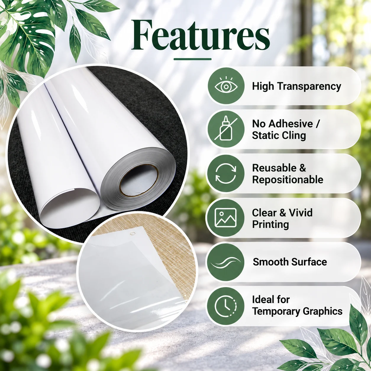 Transparent electrostatic film 140mic（PP 35） image 3