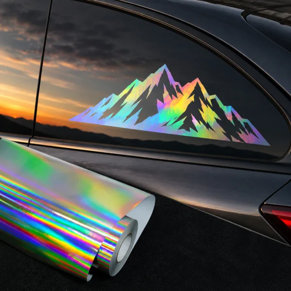 Removable Holographic Vinyl for Car Window Decals