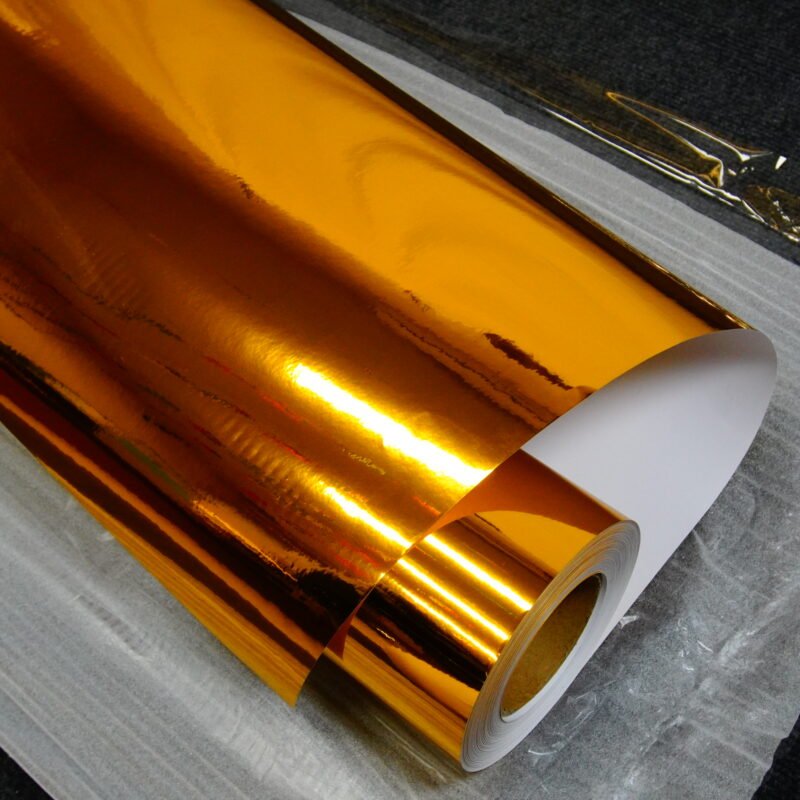 Gold cut vinyl with bubble-free texture