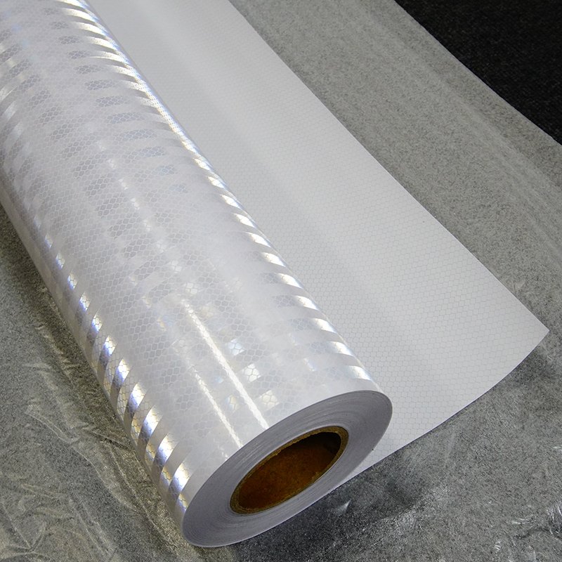 Printable reflective film, high-viscosity striped reflective film