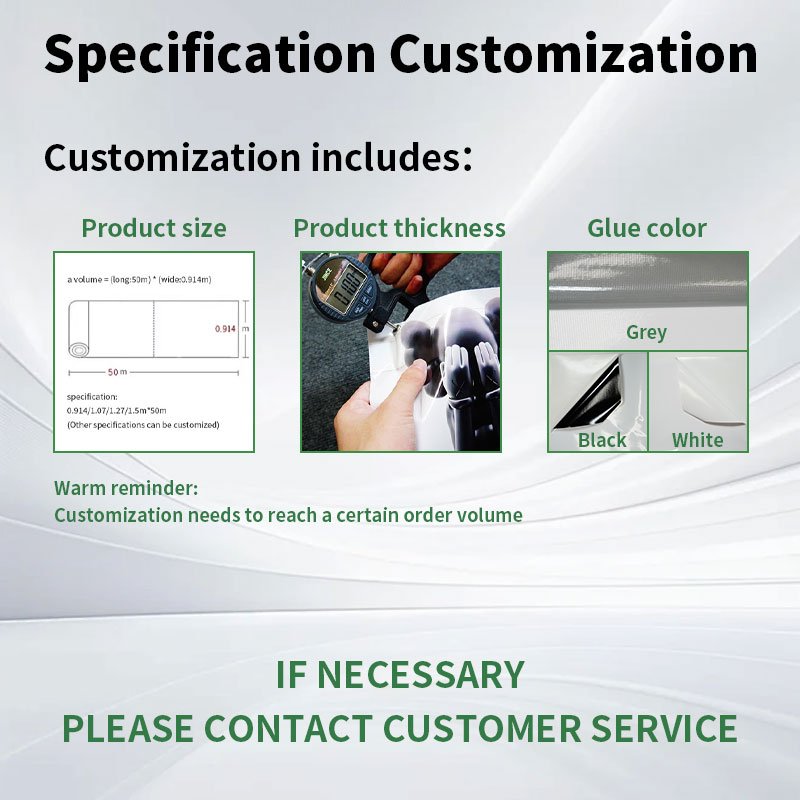 Dyeable vinyl, one-year removable PVC white glossy vinyl roll - Image 3