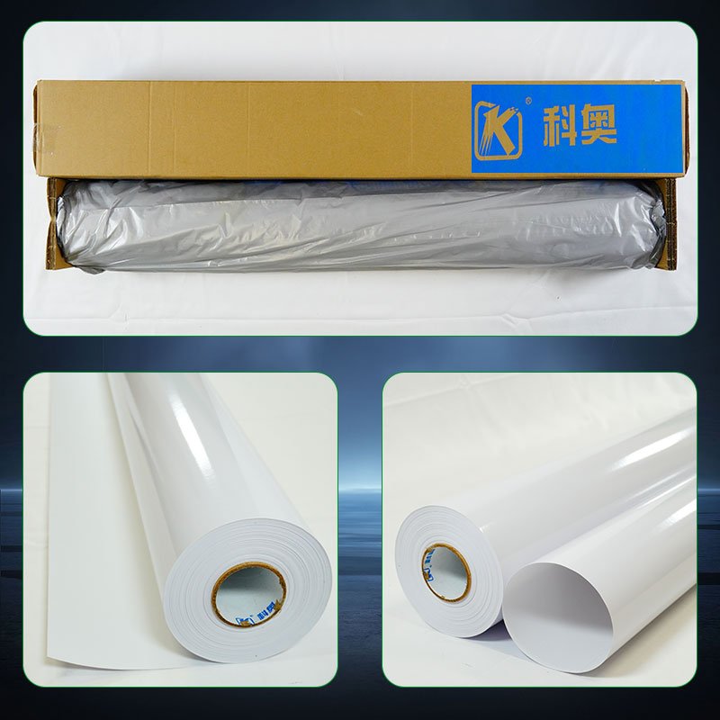 Dyeable vinyl, one-year removable PVC white glossy vinyl roll - Image 4