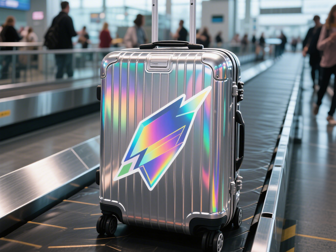 Application scenarios of holographic vinyl stickers applied to luggage